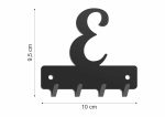 Wieszak metalowy na klucze WIE245 LITERKA E 10cm - Image 2