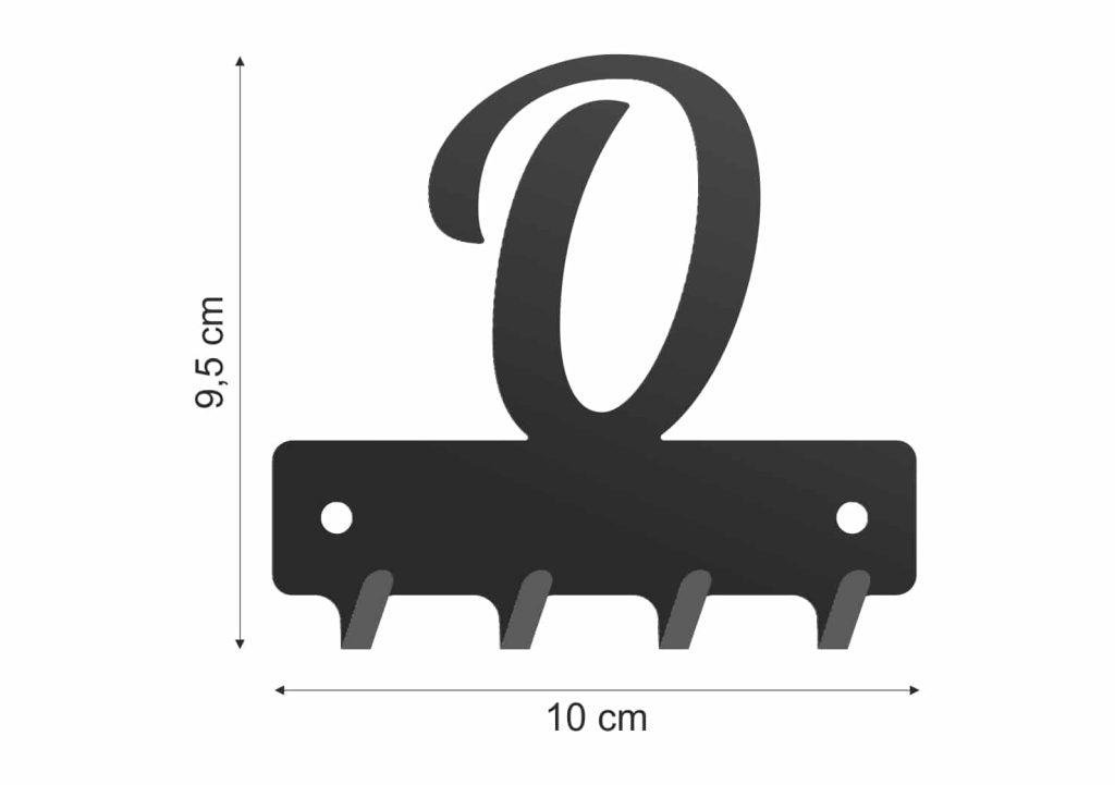 Wieszak metalowy na klucze WIE255 LITERKA O 10cm - Image 2