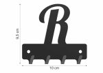 Wieszak metalowy na klucze WIE257 LITERKA R 10cm - Image 2
