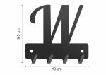 Wieszak metalowy na klucze WIE261 LITERKA W 10cm - Image 2
