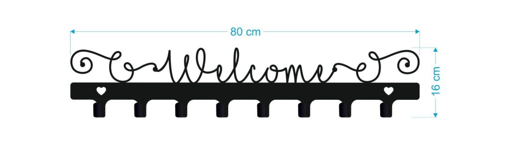 Wandgarderobe Welcome 80 cm - Image 3