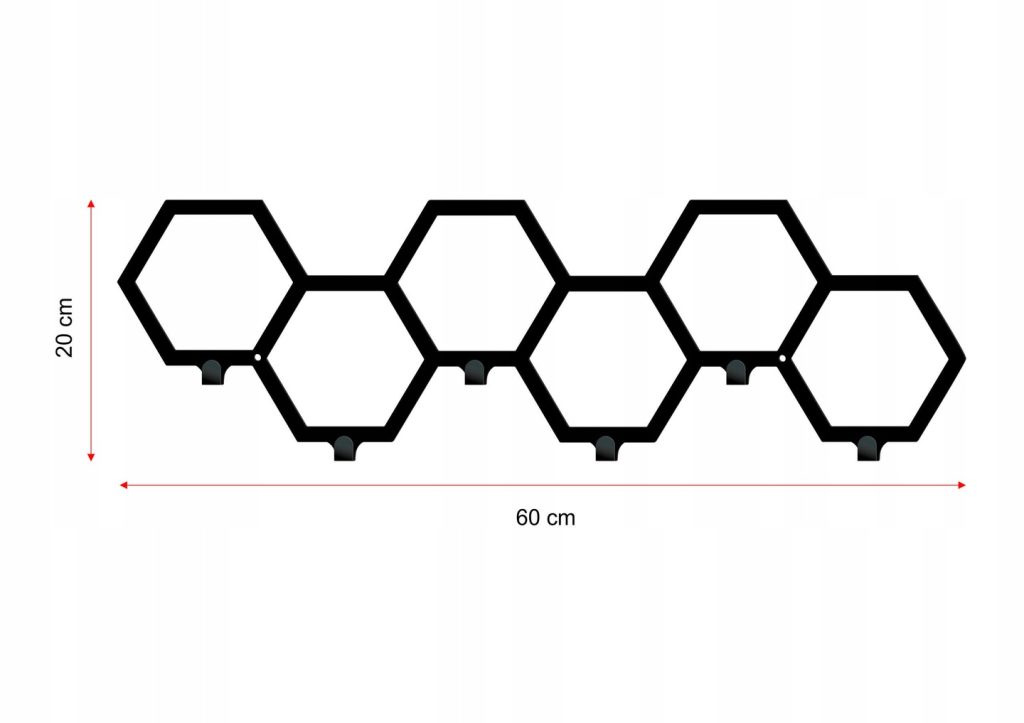 Garderobe Heksagon 40 cm - Image 4