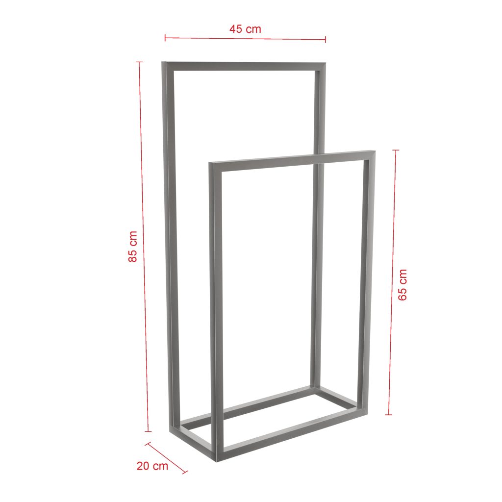 Handtuchhalter stehend doppelt Edelstahl geschliffen S - Image 2