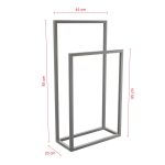 Handtuchhalter stehend doppelt Edelstahl geschliffen S - Image 2