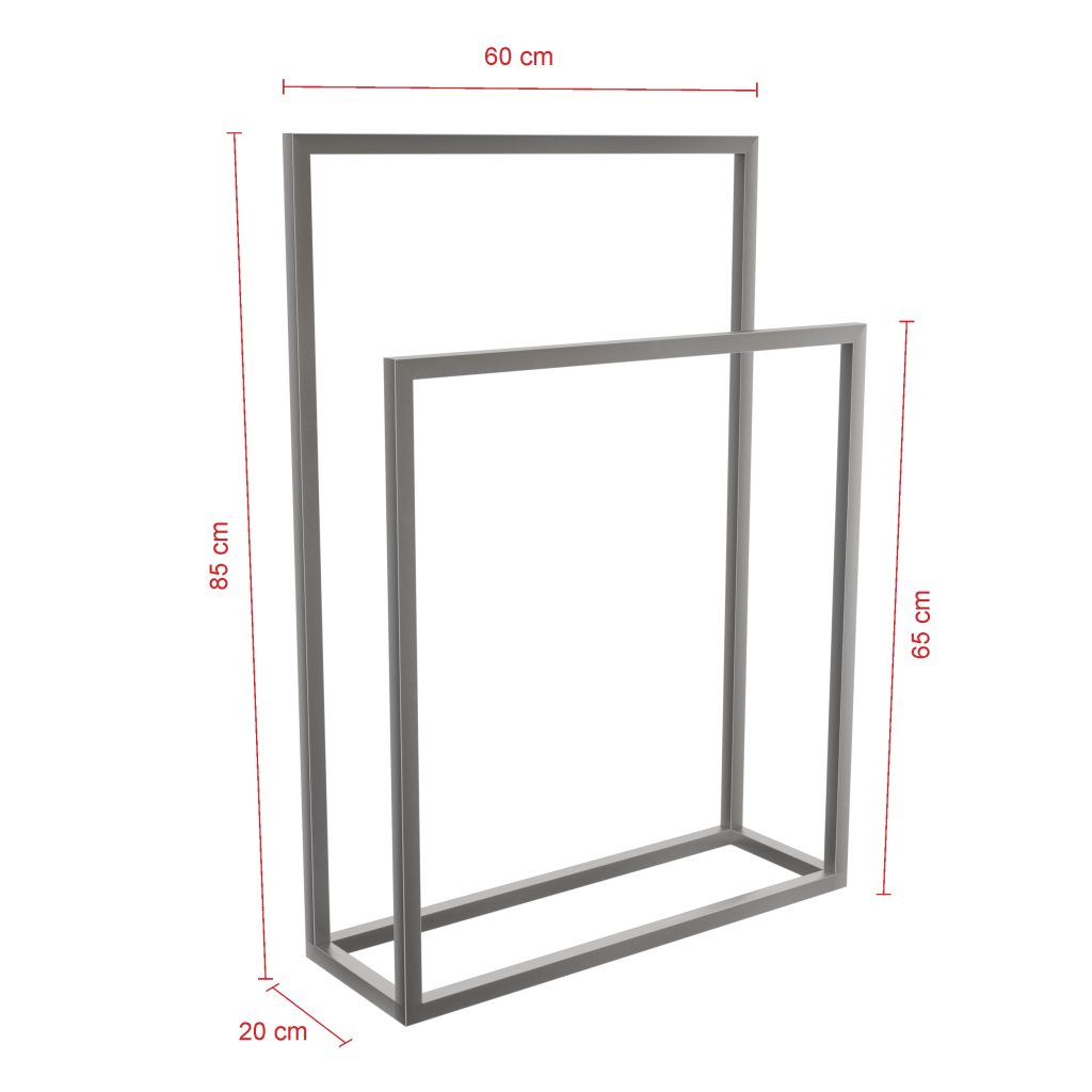 Handtuchhalter stehend doppelt Edelstahl geschliffen M - Image 2