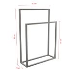 Handtuchhalter stehend doppelt Edelstahl geschliffen M - Image 2