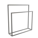 Handtuchhalter stehend doppelt Edelstahl geschliffen L - Image 3