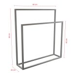 Handtuchhalter stehend doppelt Edelstahl geschliffen L - Image 2