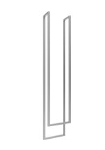 Decken-Handtuchhalter doppelt Edelstahl geschliffen XS