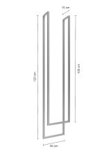 Decken-Handtuchhalter doppelt Edelstahl geschliffen XS - Image 2