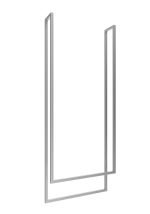 Decken-Handtuchhalter doppelt Edelstahl geschliffen M