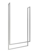 Decken-Handtuchhalter doppelt Edelstahl geschliffen L