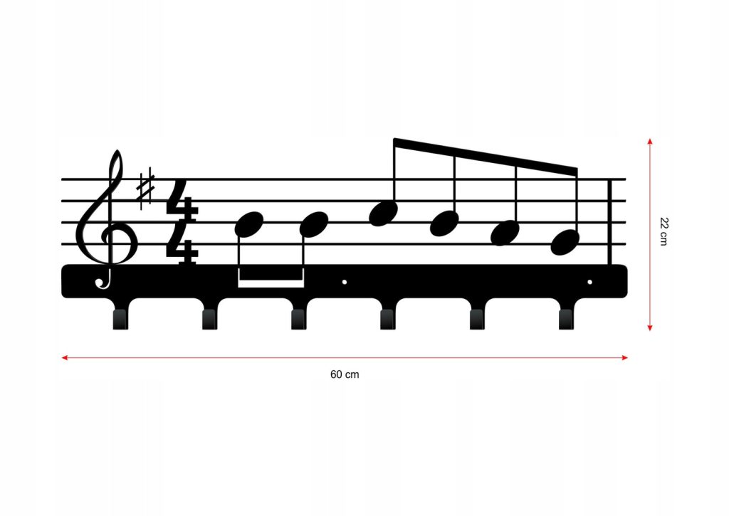 Kleiderhaken Fünfzeilig 60 cm - Image 2