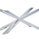 Tischbein unter Glas P Spider Chrome L