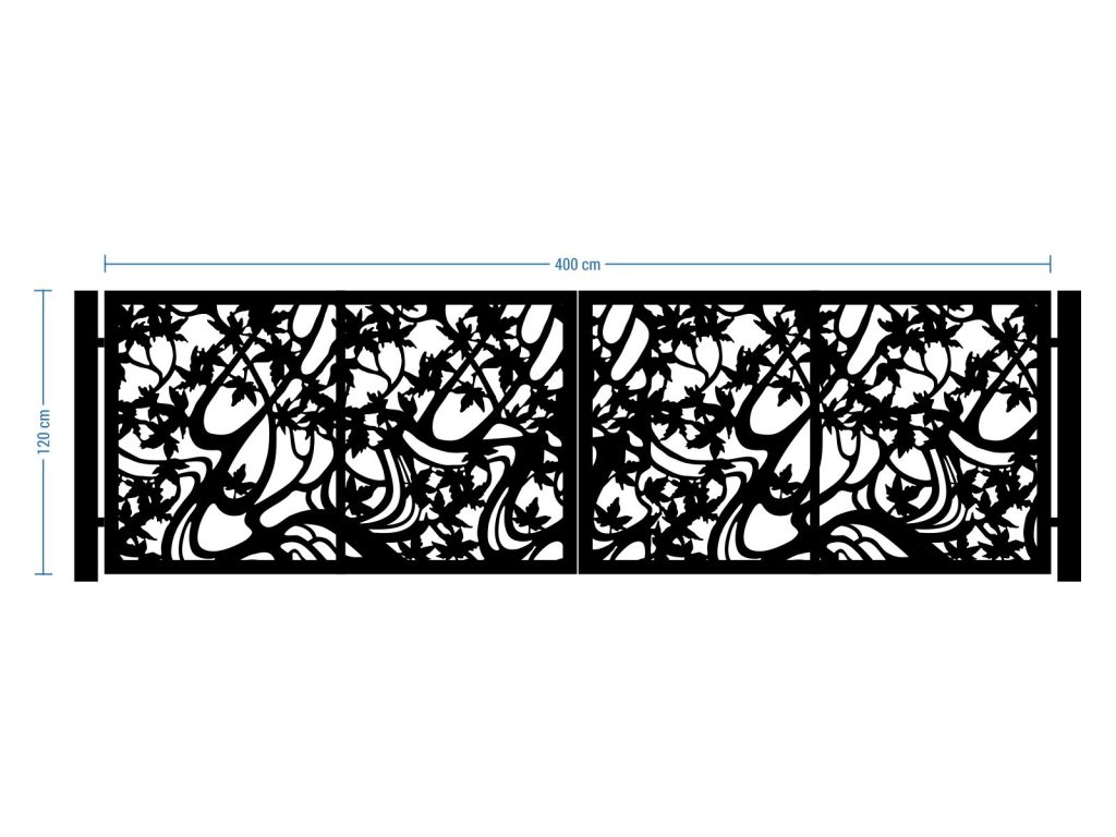 Zweiflügeliges Einfahrtstor Camilla 400×120 cm - Image 2