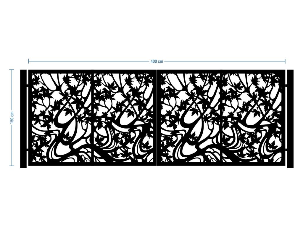 Zweiflügeliges Einfahrtstor Camilla 400×150 cm - Image 2