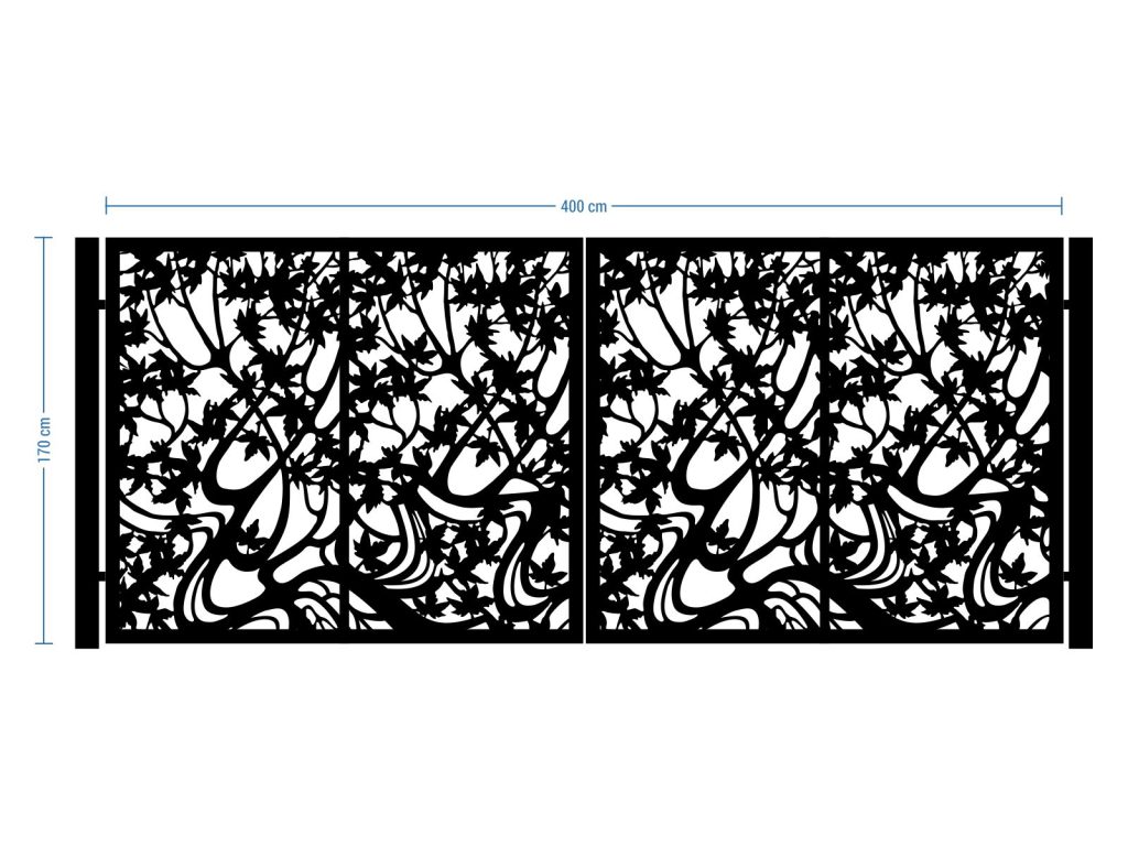 Zweiflügeliges Einfahrtstor Camilla 400×170 cm - Image 2