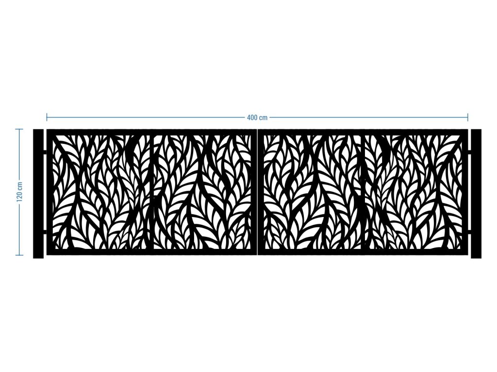 Doppelflügeliges Tor Alessia 400×120 cm – Bild 2