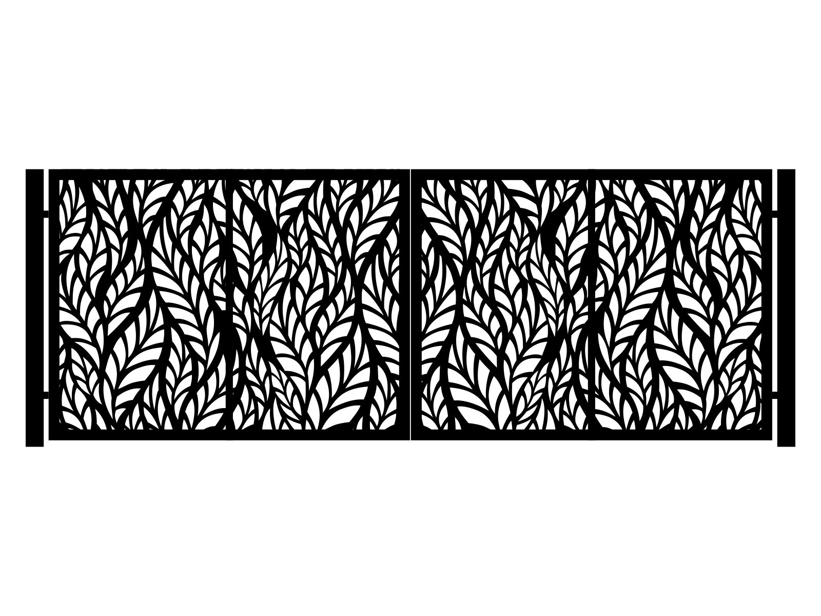 bds000-bot03-150-cza Zweiflügeliges Tor Alessia 400×150 cm – Bild 1
