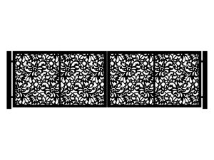 Zweiflügeliges Einfahrtstor Nicola 400×120 cm