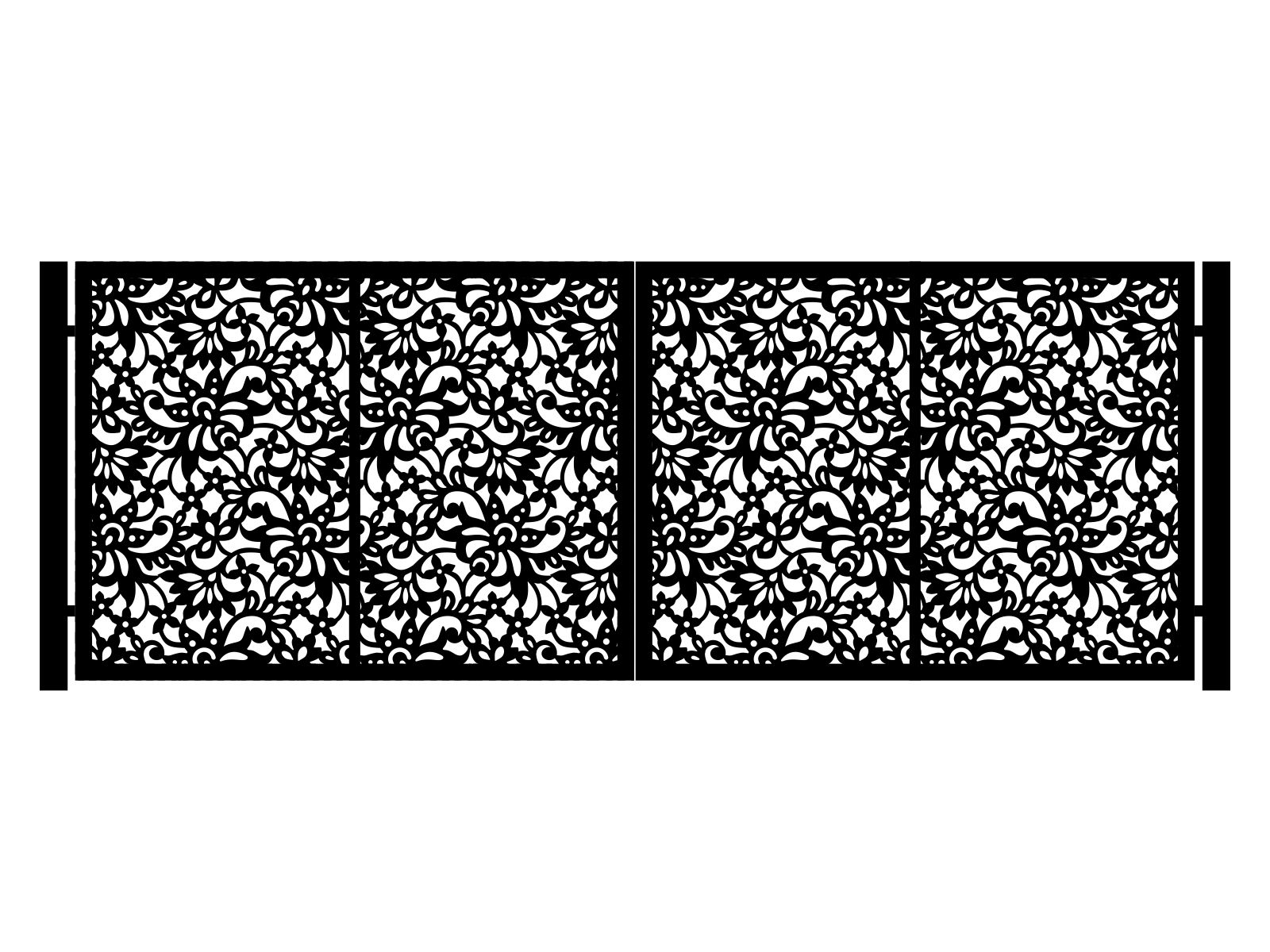 bds000-bot05-150-cza Zweiflügeliges Einfahrtstor Nicola 400×150 cm - Image 1