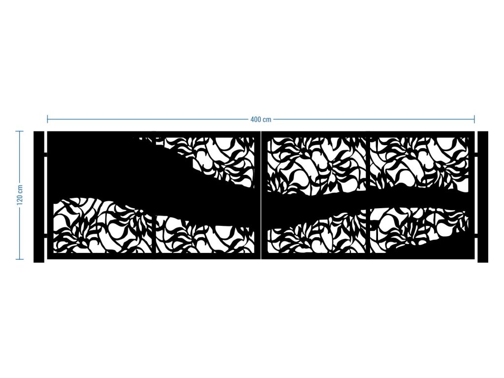 Zweiflügeliges Einfahrtstor Luna 400×120 cm - Image 2