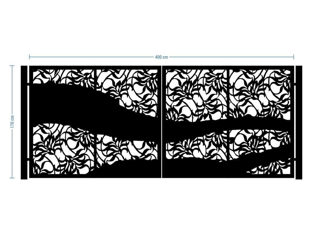 Zweiflügeliges Einfahrtstor Luna 400×170 cm - Image 2