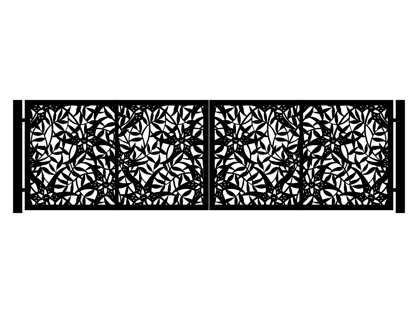 bds000-bot08-120-cza Zweiflügeliges Einfahrtstor Zina 400×120 cm - Image 1