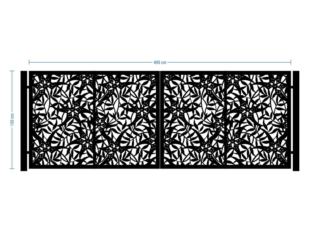 Zweiflügeliges Einfahrtstor Zina 400×150 cm - Image 2