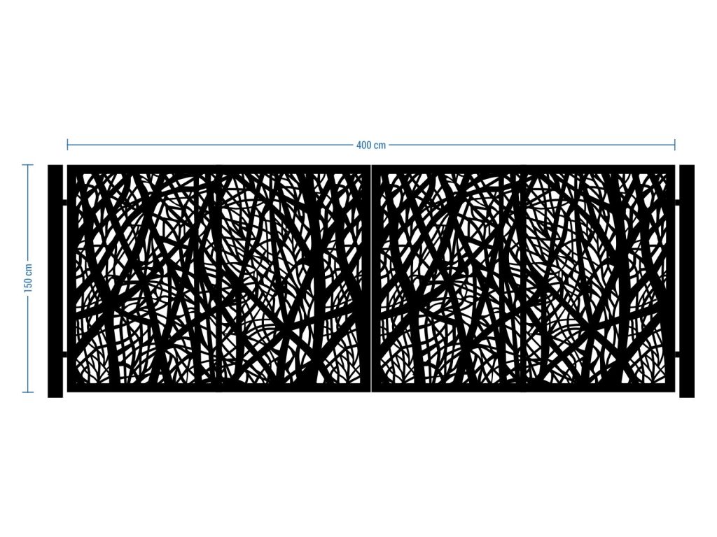 Zweiflügeliges Einfahrtstor Margarita 400×150 cm - Image 2