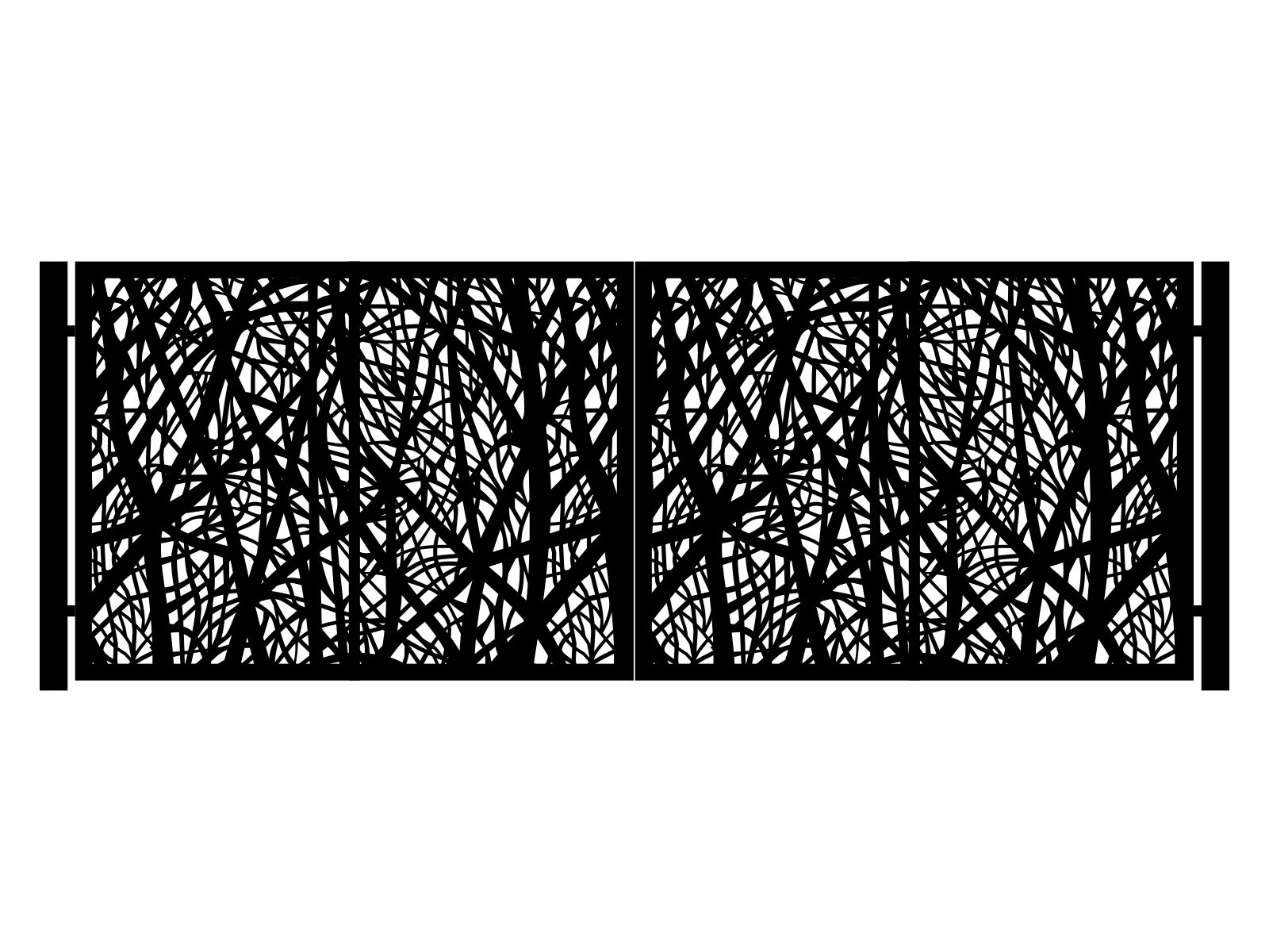 bds000-bot13-150-cza Zweiflügeliges Einfahrtstor Margarita 400×150 cm - Image 1