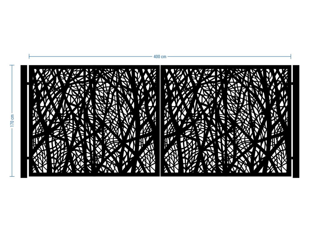 Zweiflügeliges Einfahrtstor Margarita 400×170 cm - Image 2