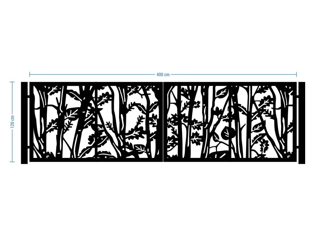 Zweiflügeliges Einfahrtstor Serena 400×120 cm - Image 2