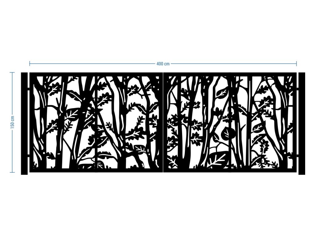 Zweiflügeliges Einfahrtstor Serena 400×150 cm - Image 2