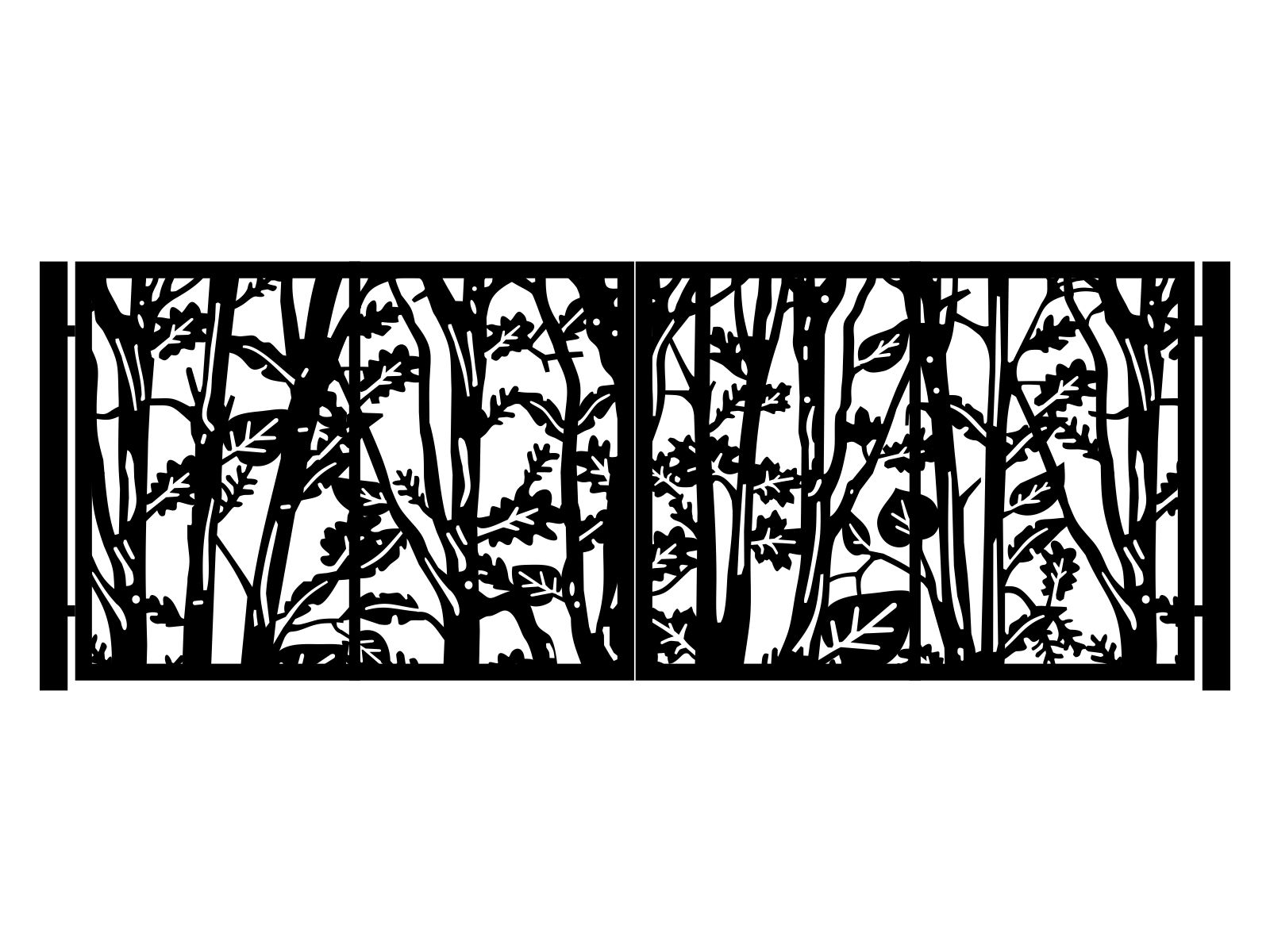 bds000-bot26-150-cza Zweiflügeliges Einfahrtstor Serena 400×150 cm - Image 1