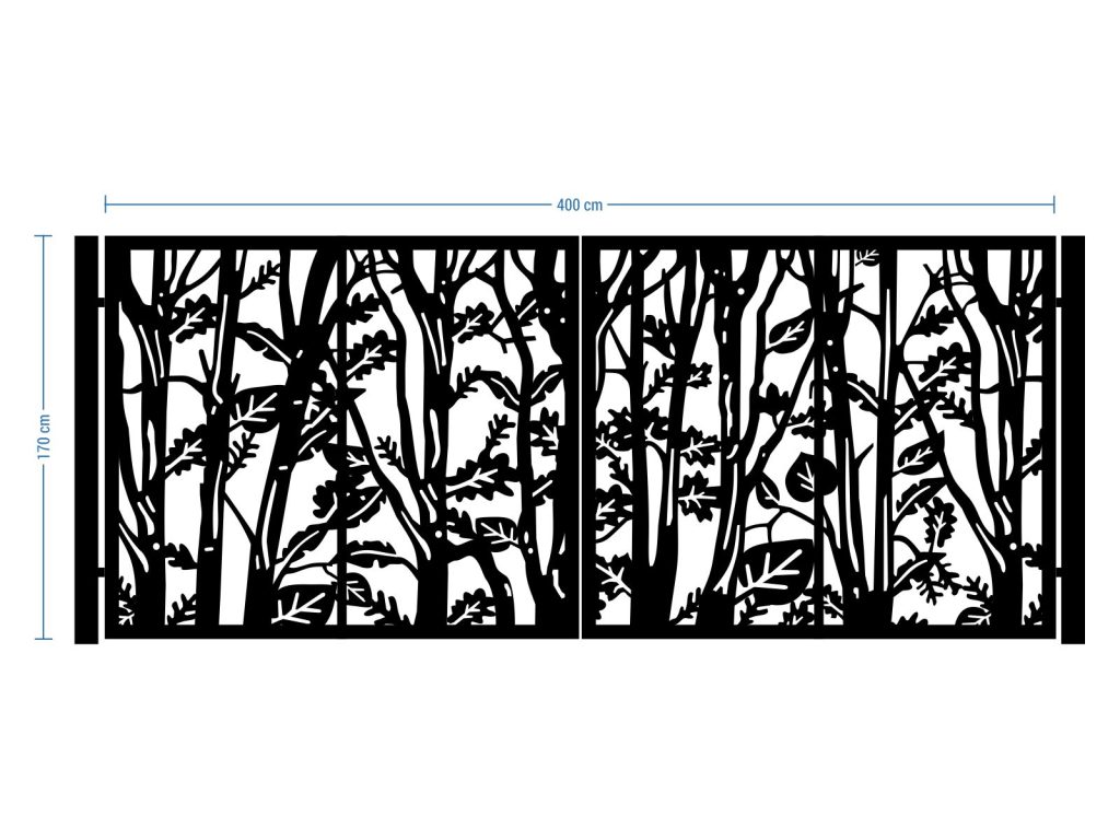 Zweiflügeliges Einfahrtstor Serena 400×170 cm - Image 2