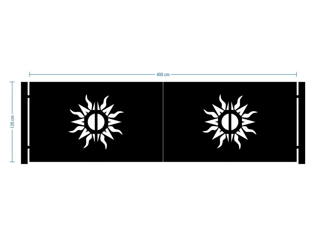 Zweiflügeliges Einfahrtstor Gaia 400×120 cm - Image 2