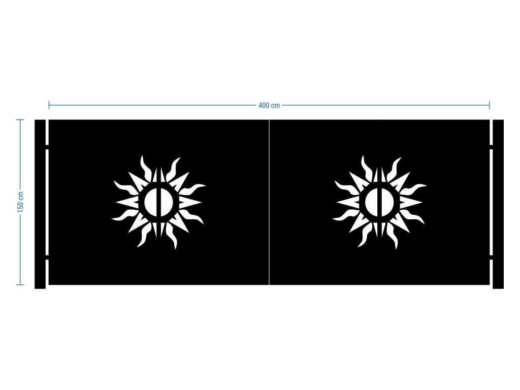 Zweiflügeliges Einfahrtstor Gaia 400×150 cm - Image 2