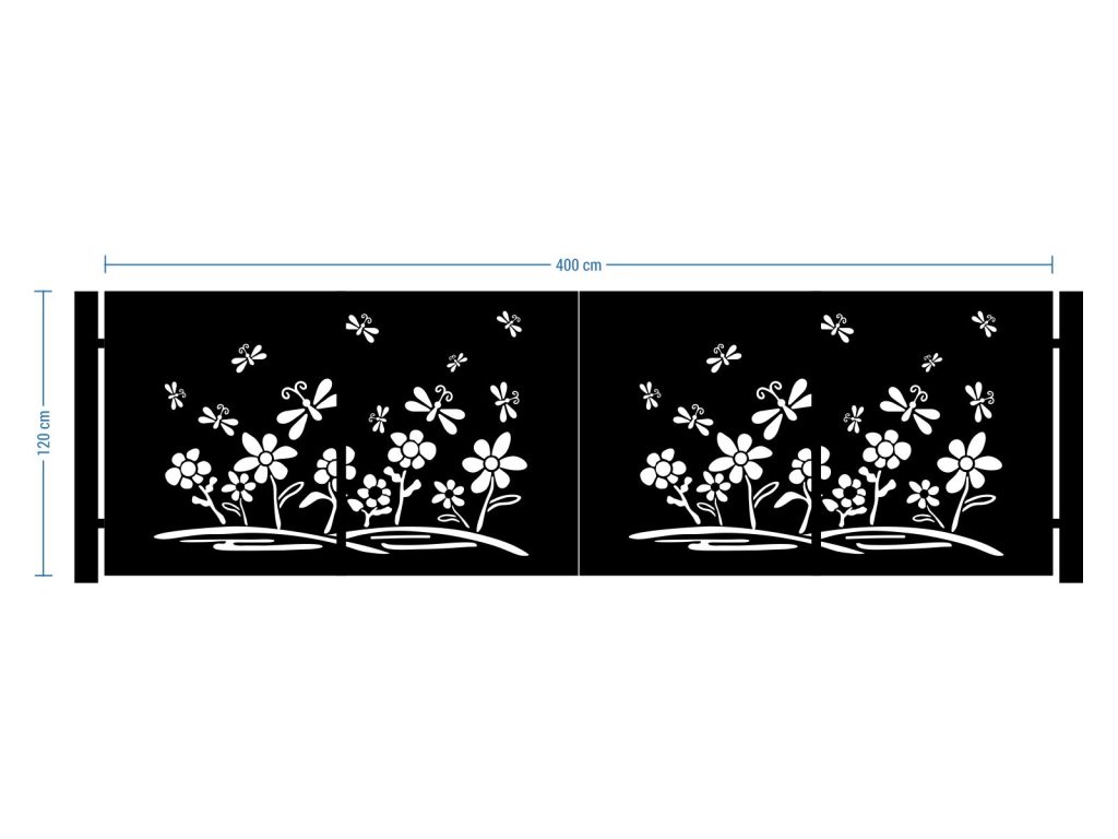 Zweiflügeliges Einfahrtstor Terina 400×120 cm - Image 2