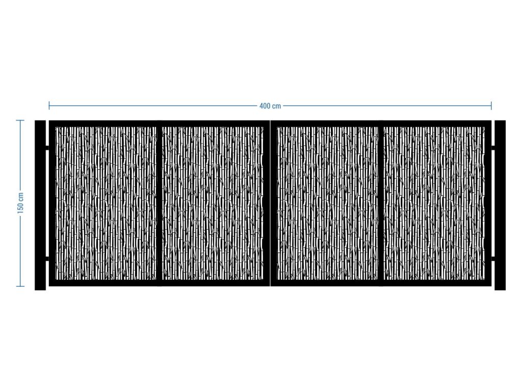 Zweiflügeliges Einfahrtstor Maura 400×150 cm - Image 2