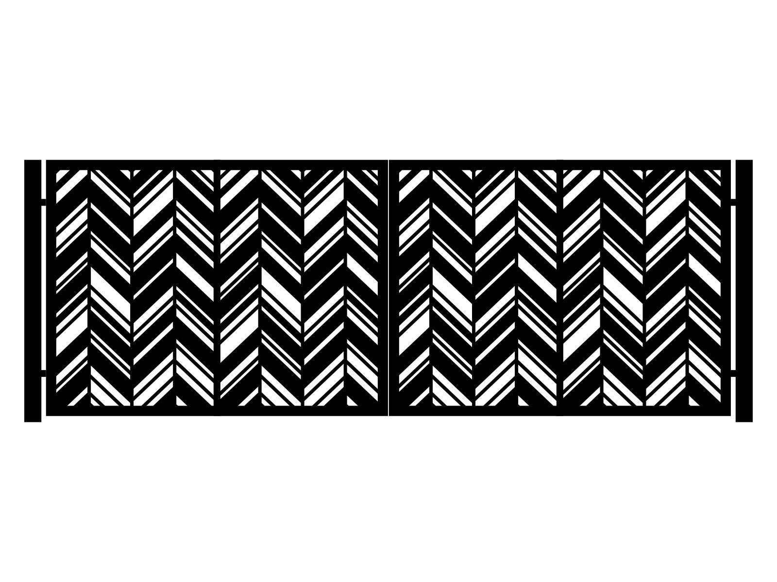 bds000-geo01-150-cza Zweiflügeliges Einfahrtstor Mia 400×150 cm - Image 1