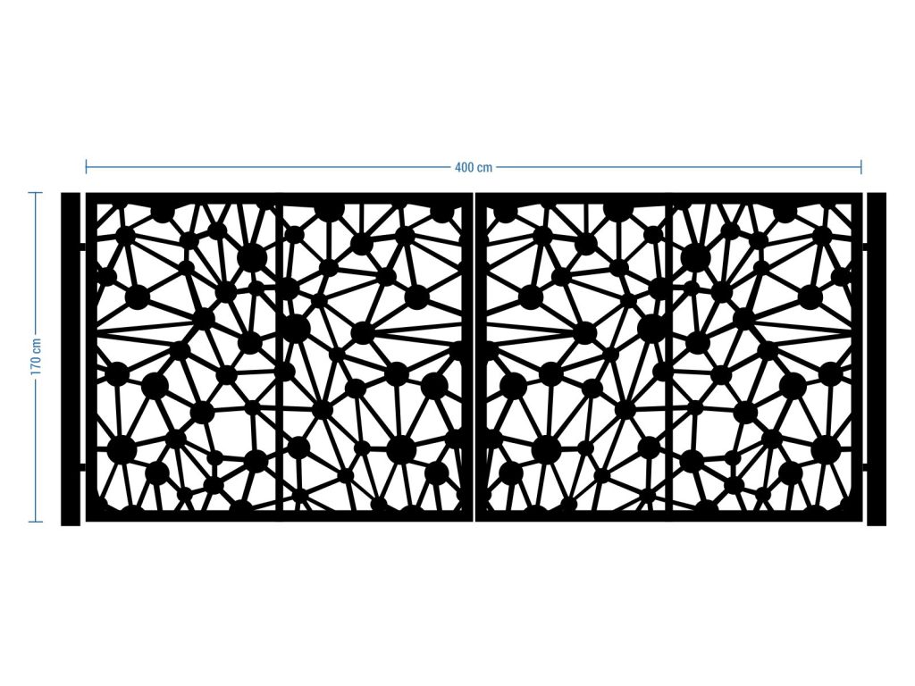Zweiflügeliges Einfahrtstor Noemi 400×170 cm - Image 2