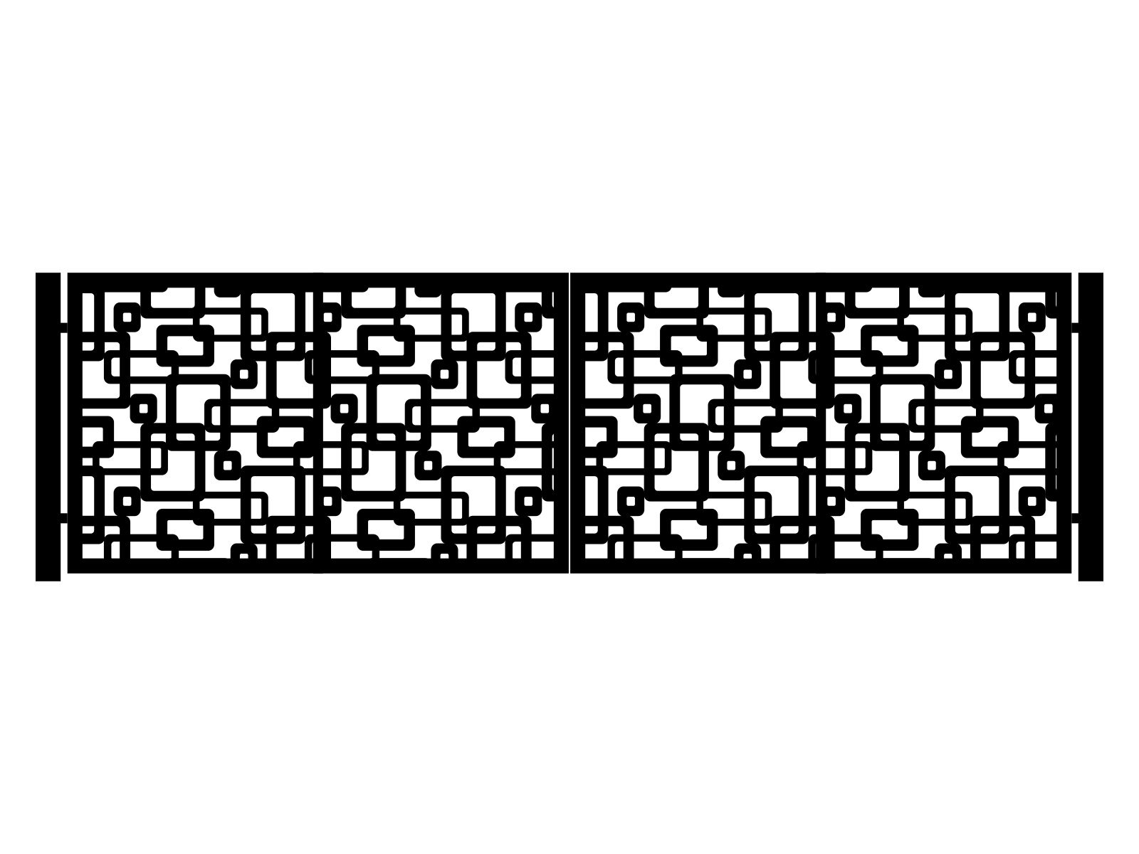 bds000-geo03-120-cza Zweiflügeliges Einfahrtstor Coletta 400×120 cm - Image 1