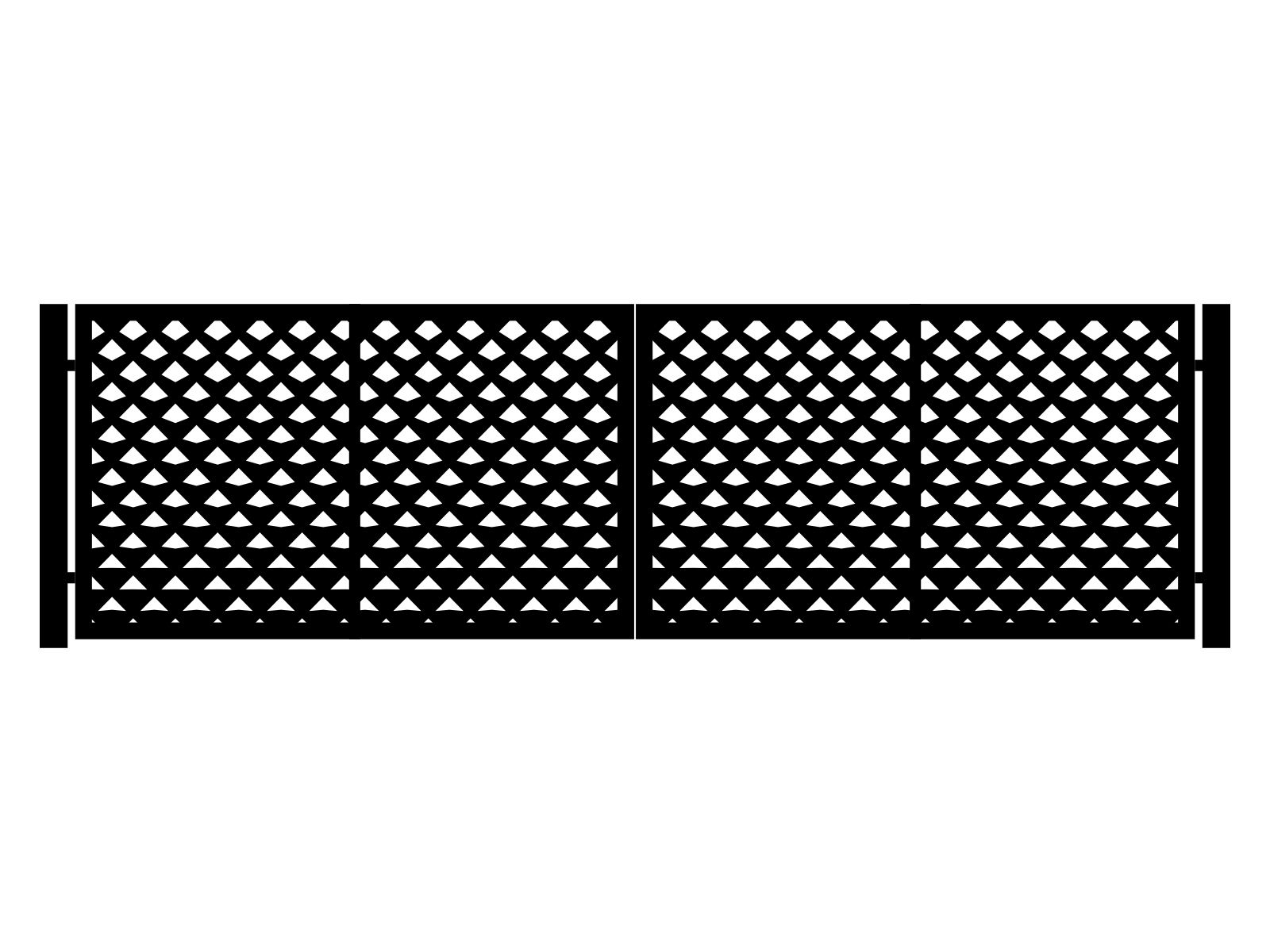 bds000-geo04-120-cza Zweiflügeliges Einfahrtstor Dina 400×120 cm - Image 1