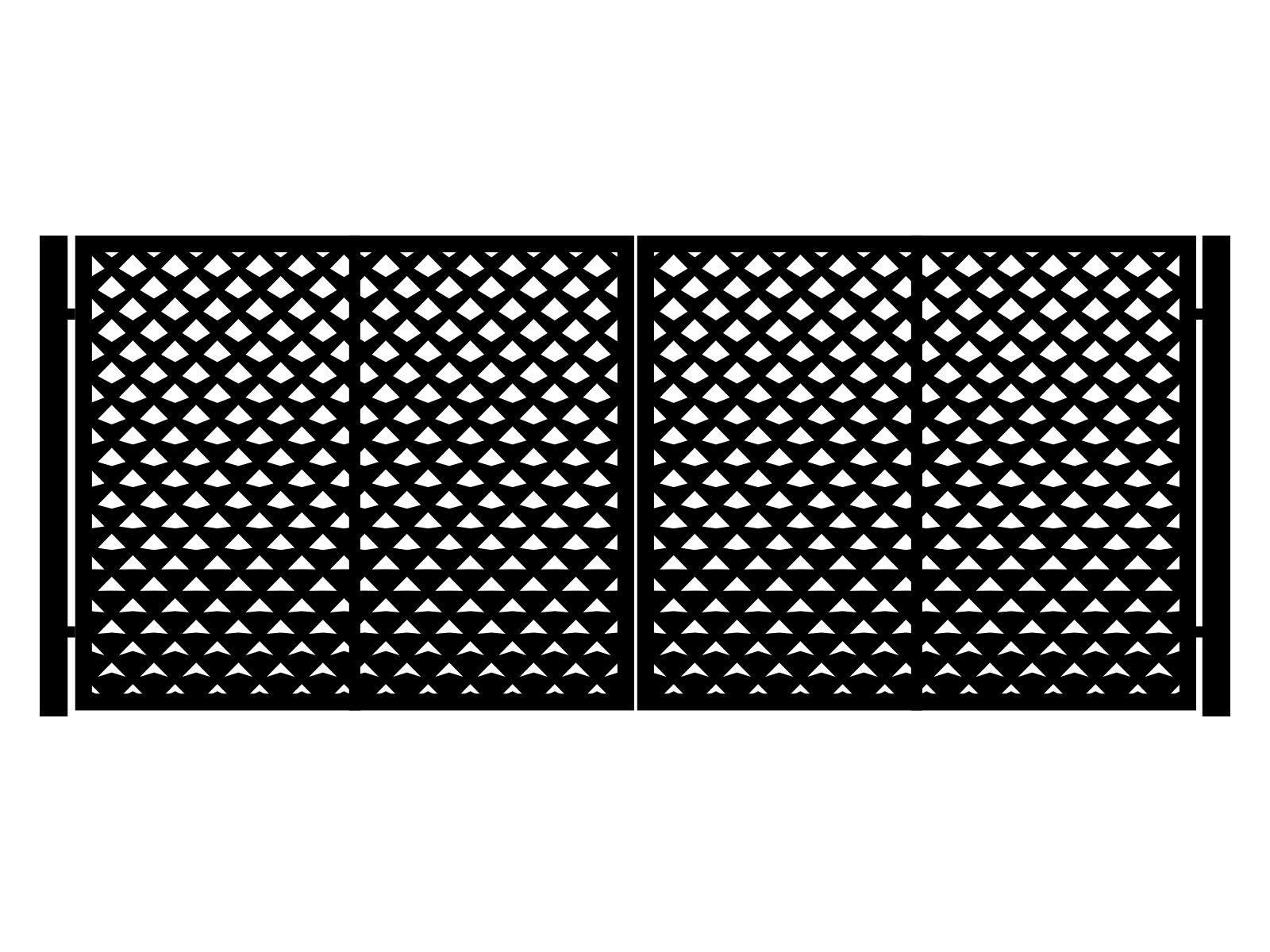 bds000-geo04-170-cza Zweiflügeliges Einfahrtstor Dina 400×170 cm - Image 1