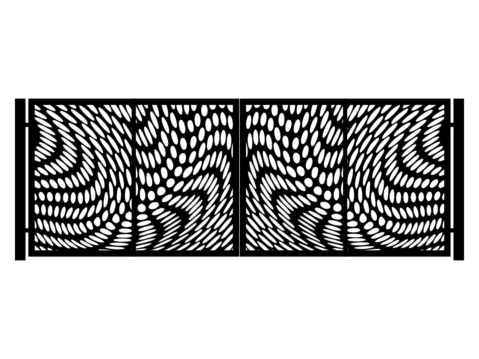 bds000-geo05-150-cza Zweiflügeliges Einfahrtstor Cornelia 400×150 cm - Image 1