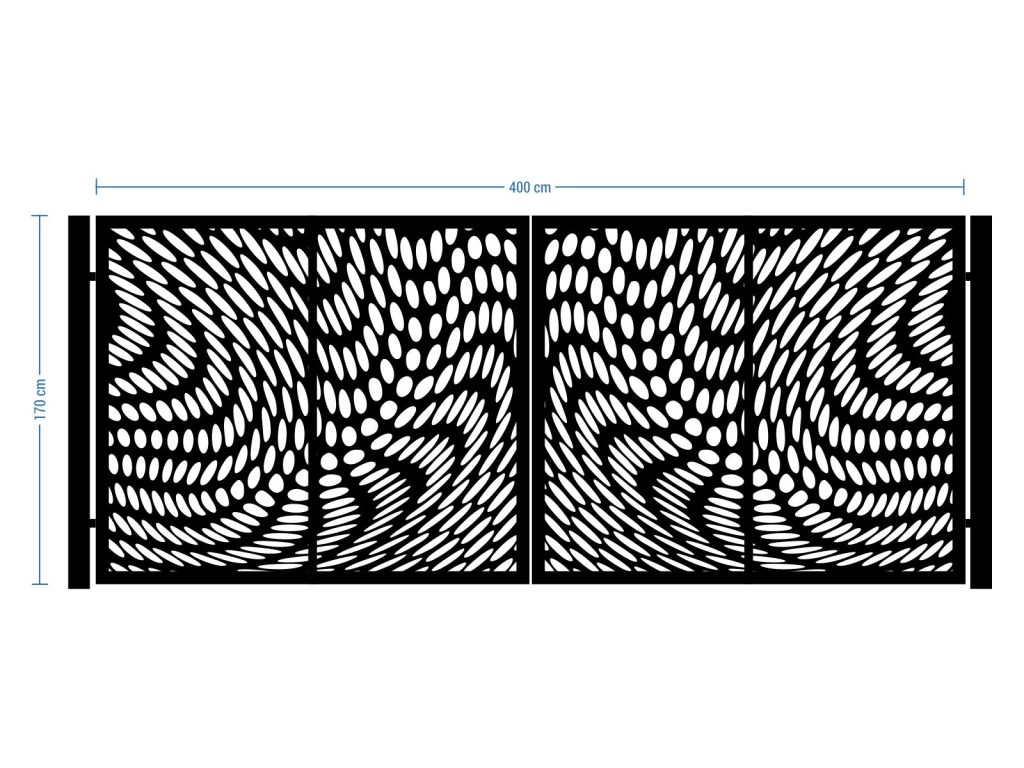 Zweiflügeliges Einfahrtstor Cornelia 400×170 cm - Image 2