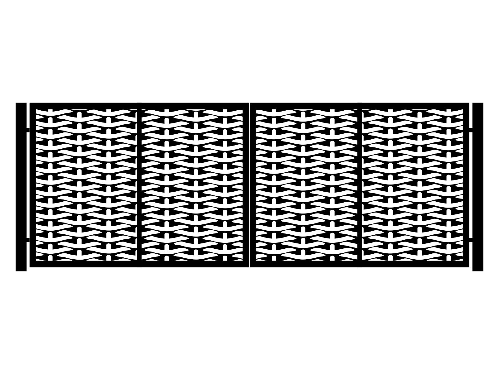 bds000-geo10-150-cza Zweiflügeliges Einfahrtstor Nina 400×150 cm - Image 1