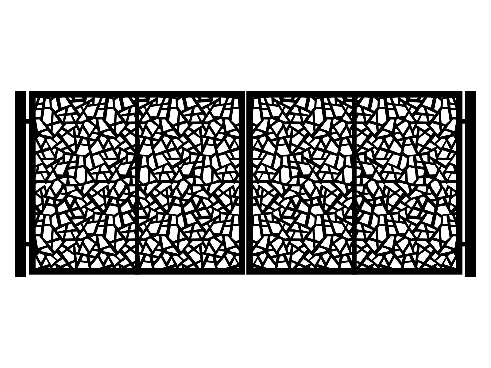 bds000-geo17-170-cza Zweiflügeliges Einfahrtstor Zana 400×170 cm - Image 1