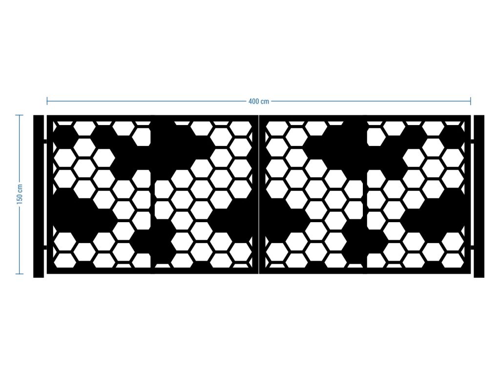 Zweiflügeliges Einfahrtstor Isabella 400×150 cm - Image 2